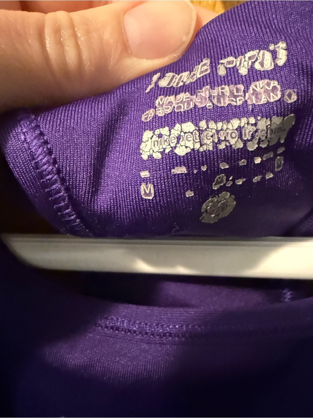 Nike Purple Dri-FIT Racerback Sports Bra - Picture 3 of 3